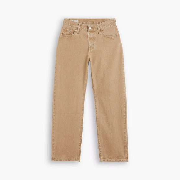 Levi’s Fresh 501 90s tan straight leg cotton denim jeans size 32 - Picture 1 of 6